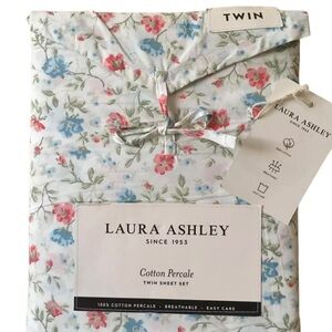 Laura Ashley Twin Sheet Set Bonnie Floral cottage Core shabby chic NWT